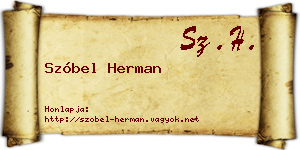 Szóbel Herman névjegykártya