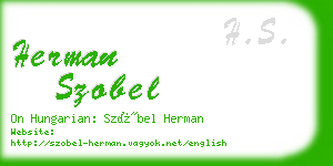 herman szobel business card